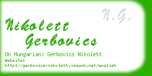 nikolett gerbovics business card